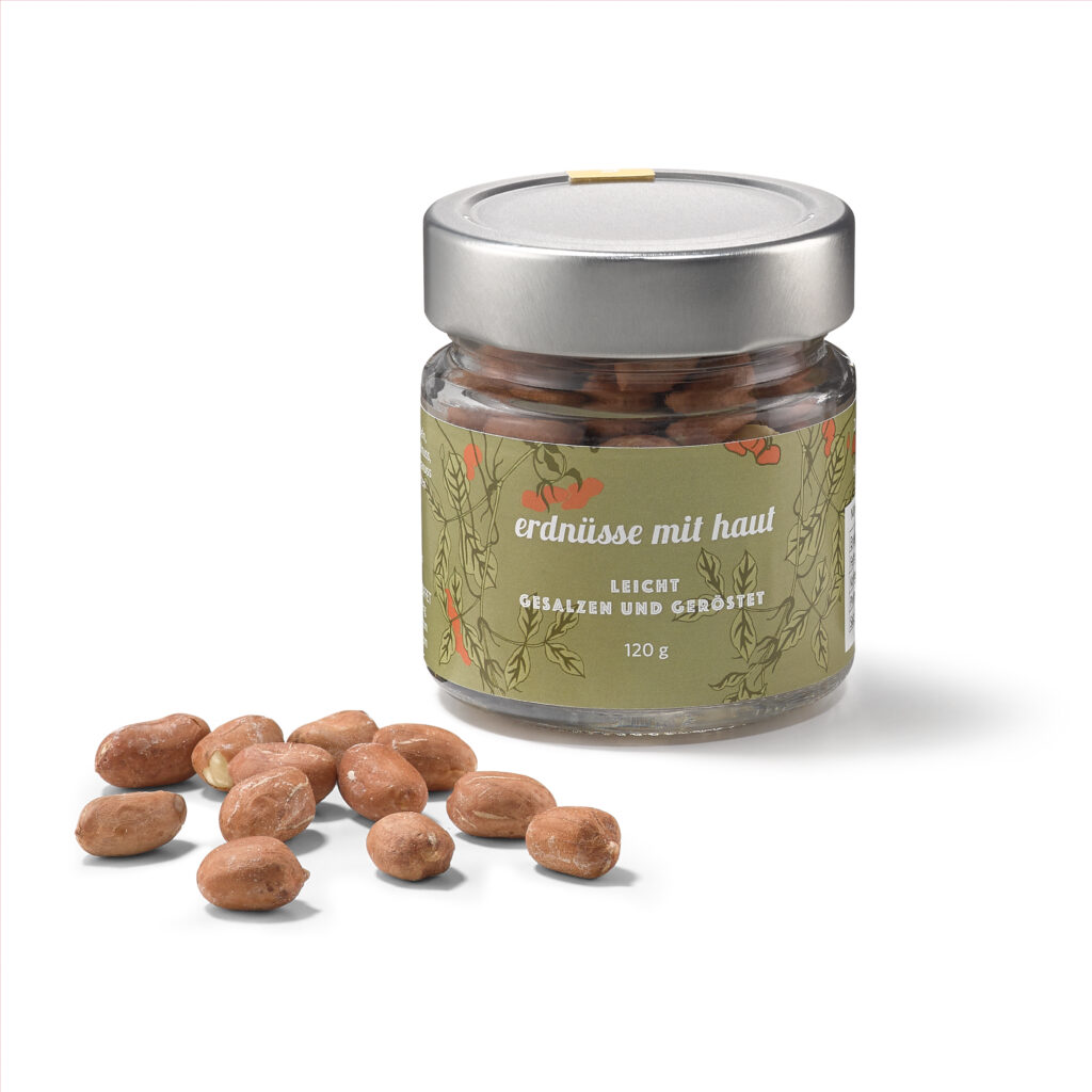 Erdnüsse mit Haut, Hayat Trading, Hayat Delikatessen, Köstlichkeiten, Leicht gesalzen & geröstet